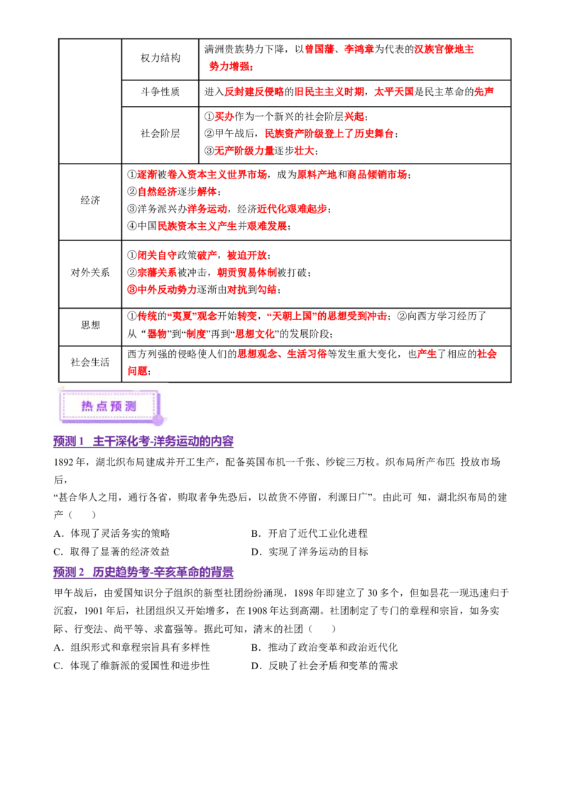 专题05救亡图存&mdash;近代中国的内忧外患与救亡图存（讲义）（原卷版）_07高考历史_2025年新高考资料_二轮复习_01高考语文等多个文件