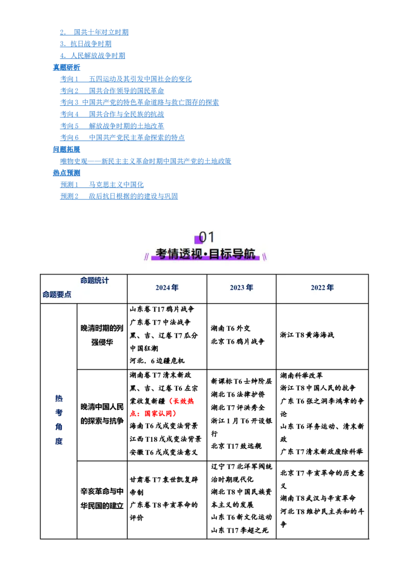 专题05救亡图存&mdash;近代中国的内忧外患与救亡图存（讲义）（原卷版）_07高考历史_2025年新高考资料_二轮复习_上好课2025年高考历史二轮复习讲练测（新高考通用）3379861