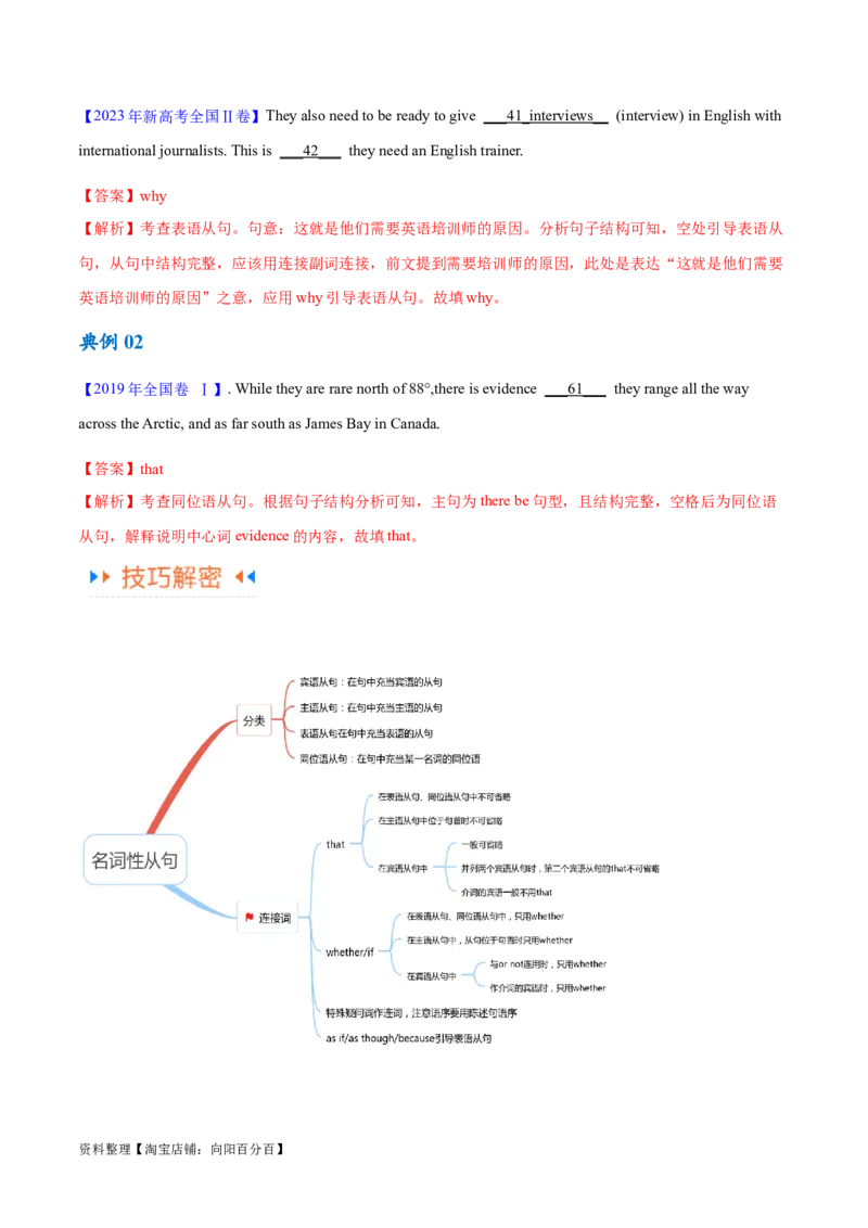 专题06并列句、三大从句及特殊句式的探究（讲义）（解析版）-高频考点解密2024年高考英语二轮复习高频考点追踪与预测（新高考专用）_03高考英语_新高考复习资料_2024年新高考资料