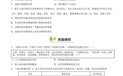 专题05辽宋夏金多民族政权的并立与元朝的统一（好题冲关）（原卷版）_07高考历史_2025年新高考资料_一轮复习_备战2025年高考历史一轮复习考点帮（新高考通用）