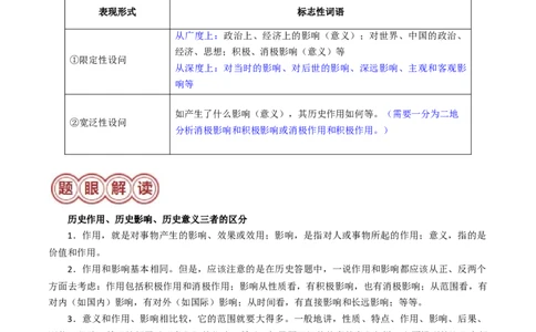 专题06影响、意义类非选择题（原卷版）_07高考历史_2024年新高考资料_2.2024二轮复习_2024年高考历史二轮热点题型归纳与变式演练（新高考通用）_主观题部分