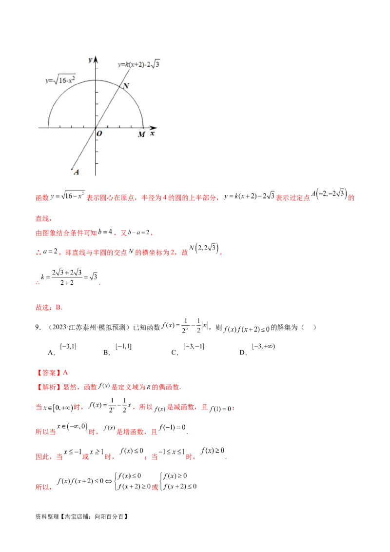 专题04灵活运用周期性、单调性、奇偶性、对称性解决函数性质问题（练习）（解析版）_02高考数学_新高考复习资料_2024年新高考资料_二轮复习资料_配套练习（原卷版+解析版）