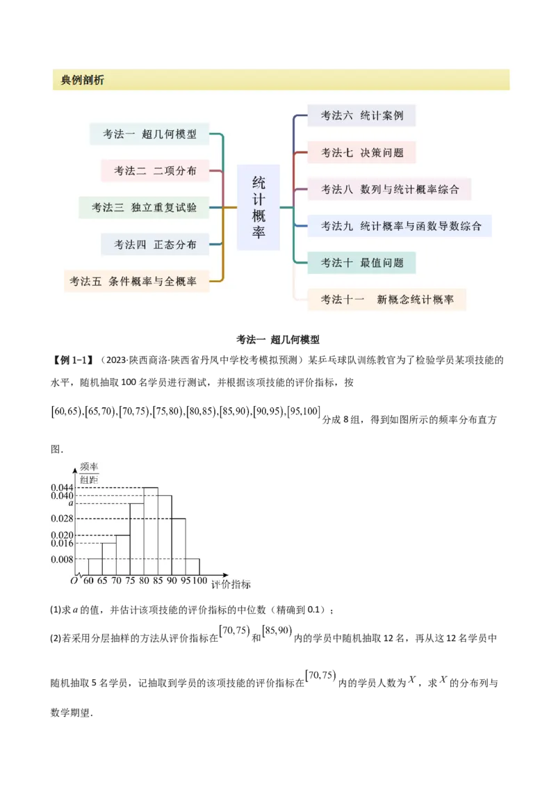 专题04统计概率（解答题11种考法）（精讲）（原卷版）_02高考数学_新高考复习资料_2024年新高考资料_二轮复习资料_2024届高三数学二轮复习《考法分类》专题训练（新高考）_2、解答题