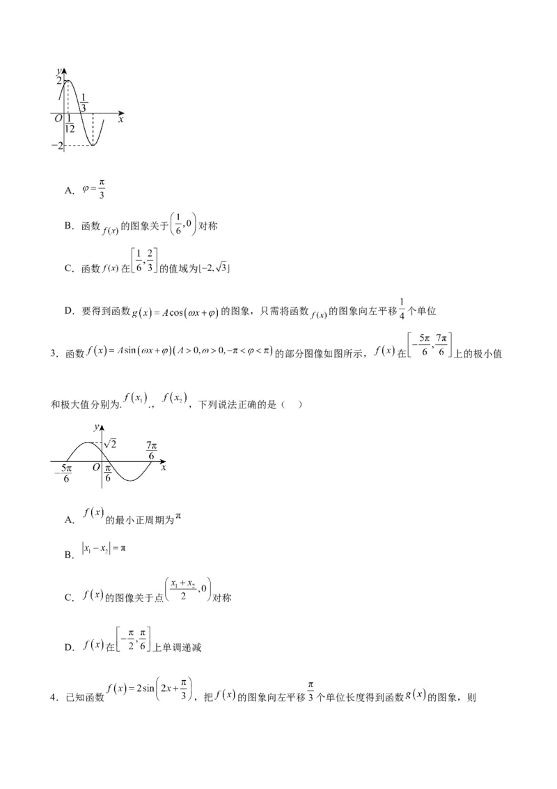 专题05三角函数（5大易错点分析+解题模板+举一反三+易错题通关）-备战2024年高考数学考试易错题（新高考专用）（原卷版）_02高考数学_新高考复习资料_2024年新高考资料_专项复习资料