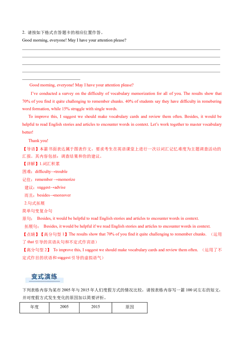 专题05其它文体类型写作（解析版）_03高考英语_2025年新高考资料_二轮复习_2025年高考英语二轮热点题型归纳与变式演练（新高考通用）340016860_第三部分写作