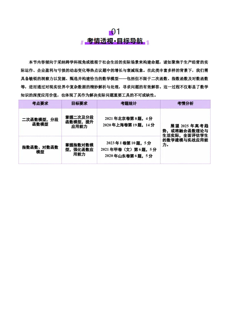 专题05函数类型的识别与应用模型构建（讲义）（解析版）_02高考数学_2025年新高考资料_二轮复习_上好课2025年高考数学二轮复习讲练测（新高考通用）3379306