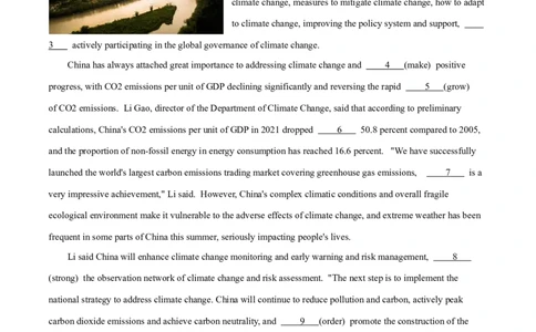 专题06全球气候-2024届高考英语时文阅读之语法填空专项训练（解析版）_03高考英语_2024年新高考资料_3.2024专项复习_2024届高考英语时文阅读之语法填空专项训练