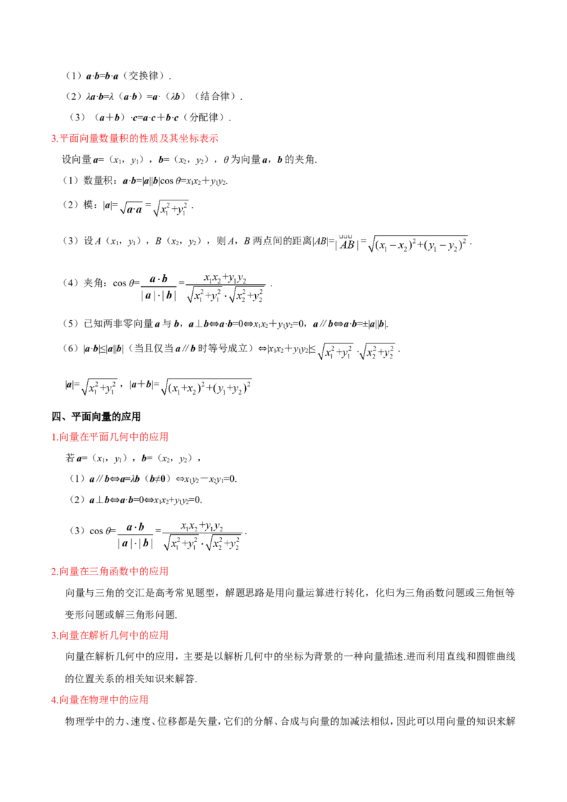 专题05平面向量-备战2019年高考数学（理）之纠错笔记系列（原卷版）_02高考数学_新高考复习资料_2022年新高考资料_2022年一轮复习各版本_1.新高考2022年高考数学一轮复习_原卷版