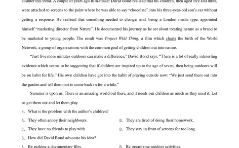 专题06阅读理解记叙文-2021年高考英语真题和模拟题分类训练（学生版）_03高考英语_新高考复习资料_2023年新高考资料_一轮复习_2023年新高考大一轮复习讲义