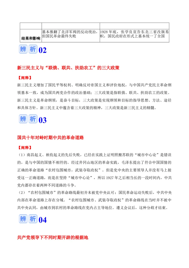 专题05++新民主主义革命时期：中国成立与新民主主义革命的胜利+-2025年高考历史一轮复习知识清单_07高考历史_2025年新高考资料_一轮复习_2025年高考历史一轮复习知识清单（完结）