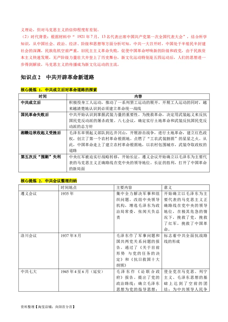 专题04近代中国的救亡图存（讲义）（解析版）_07高考历史_新高考复习资料_2024年新高考复习资料_二轮复习资料_2024年高考历史二轮复习讲练测（新教材新高考）_配套讲义