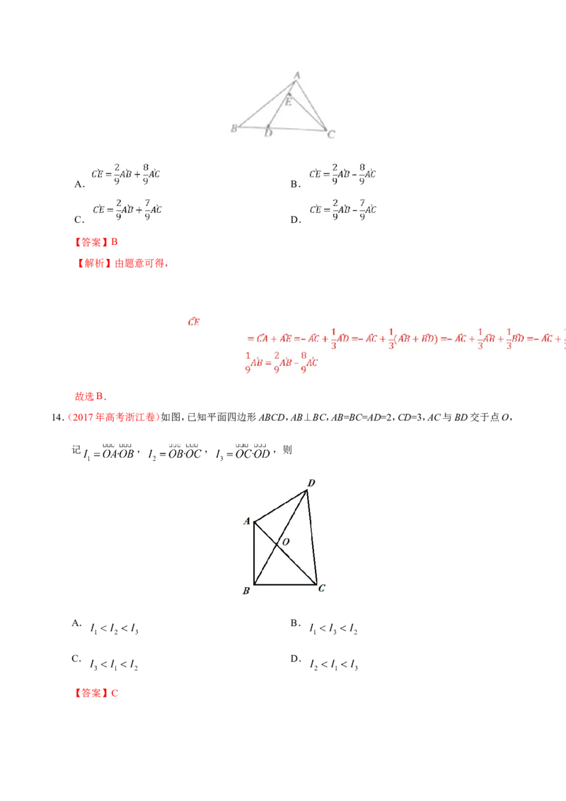 专题05平面向量-备战2019年高考数学（理）之纠错笔记系列（解析版）_02高考数学_新高考复习资料_2022年新高考资料_2022年一轮复习各版本_1.新高考2022年高考数学一轮复习
