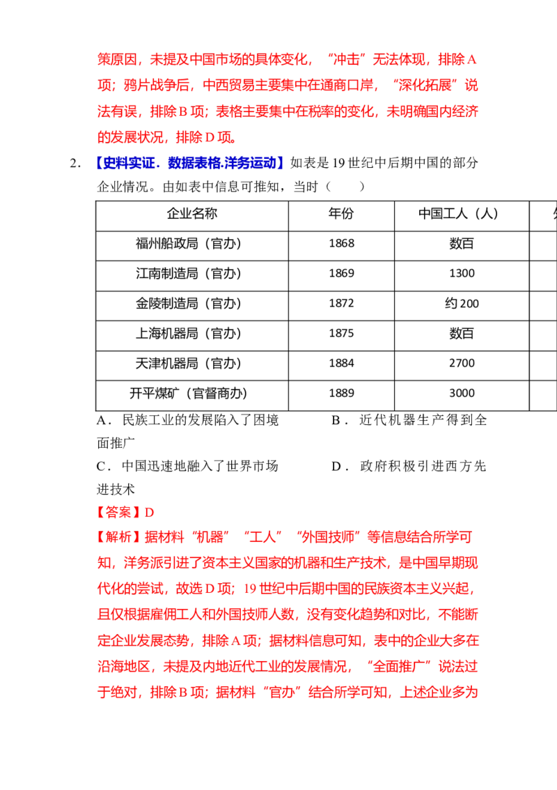 专题05救亡图存&mdash;近代中国的内忧外患与救亡图存（练习）（解析版）_07高考历史_2025年新高考资料_二轮复习_上好课2025年高考历史二轮复习讲练测（新高考通用）3379861