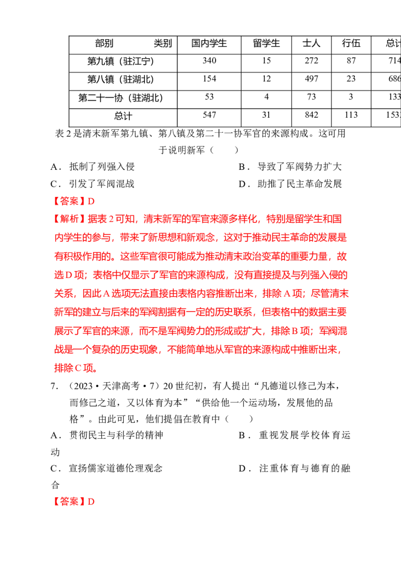 专题05救亡图存&mdash;近代中国的内忧外患与救亡图存（练习）（解析版）_07高考历史_2025年新高考资料_二轮复习_上好课2025年高考历史二轮复习讲练测（新高考通用）3379861