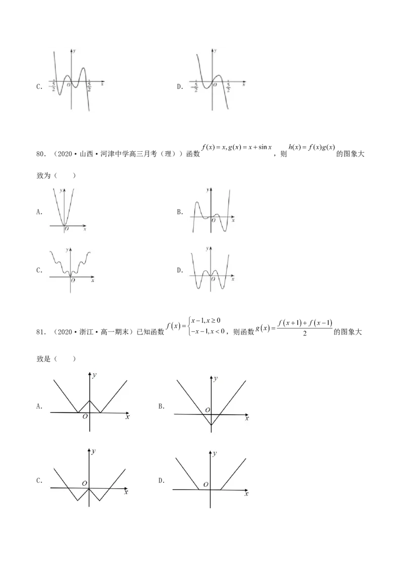 专题05函数图象的辨析100题(原卷版)_02高考数学_新高考复习资料_2022年新高考资料_千题百练2022高考数学