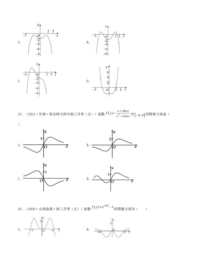 专题05函数图象的辨析100题(原卷版)_02高考数学_新高考复习资料_2022年新高考资料_千题百练2022高考数学