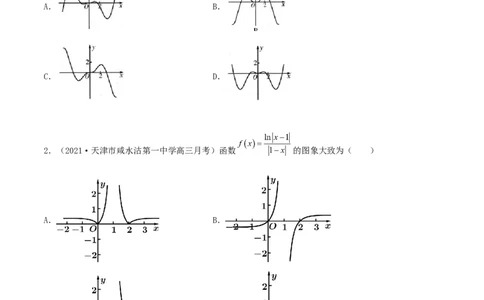 专题05函数图象的辨析100题(原卷版)_02高考数学_新高考复习资料_2022年新高考资料_千题百练2022高考数学