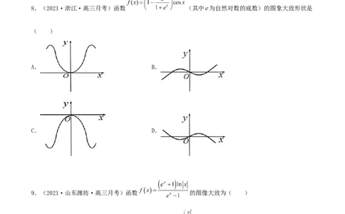 专题05函数图象的辨析100题(原卷版)_02高考数学_新高考复习资料_2022年新高考资料_千题百练2022高考数学