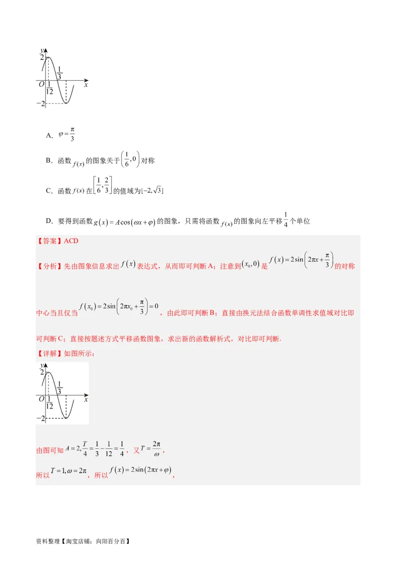 专题05三角函数（5大易错点分析+解题模板+举一反三+易错题通关）-备战2024年高考数学考试易错题（新高考专用）（解析版）_02高考数学_新高考复习资料_2024年新高考资料_专项复习资料