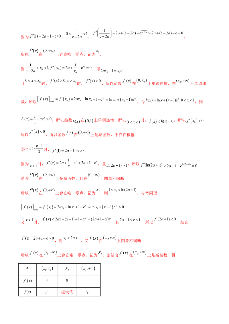 专题05利用函数极值求参(取值范围)(解析版)_02高考数学_新高考复习资料_2023年新高考资料_专项复习_2023年新高考数学之导数专项重难点突破（新高考专用）