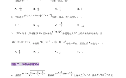 专题06函数与导数领域中的典型压轴小题全归纳与剖析（练习）（原卷版）_02高考数学_2025年新高考资料_二轮复习_01高考语文等多个文件