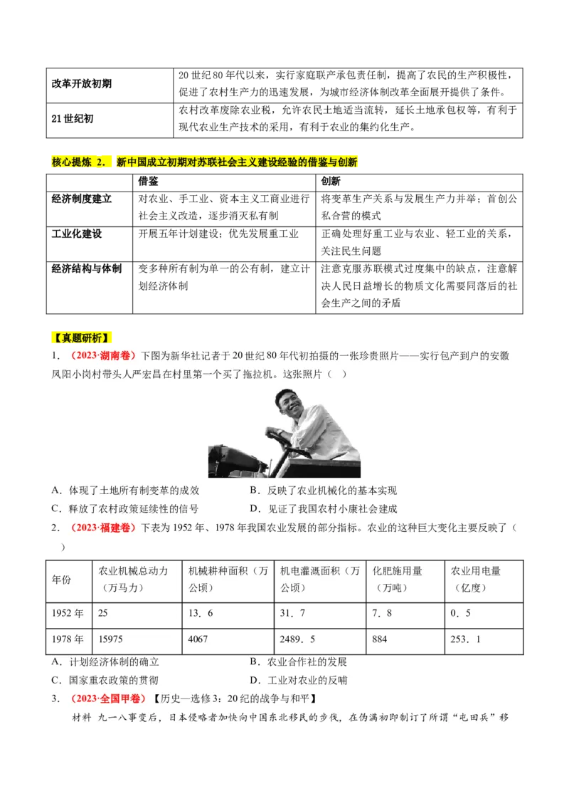 专题05近现代中国的经济变迁（讲义）（原卷版）_07高考历史_2024年新高考资料_2.2024二轮复习_2024年高考历史二轮复习讲练测（新教材新高考）