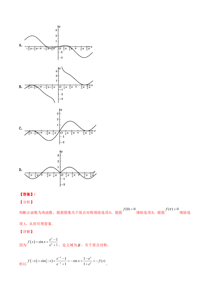 专题05函数图象的辨析100题(解析版)_02高考数学_新高考复习资料_2022年新高考资料_千题百练2022高考数学