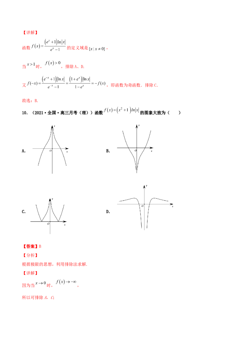 专题05函数图象的辨析100题(解析版)_02高考数学_新高考复习资料_2022年新高考资料_千题百练2022高考数学