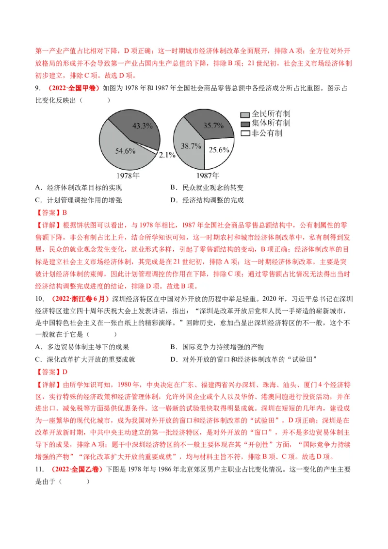 专题05近现代中国的经济变迁（解析版）_07高考历史_2024年新高考资料_2.2024二轮复习_2024年高考历史二轮复习讲练测（新教材新高考）