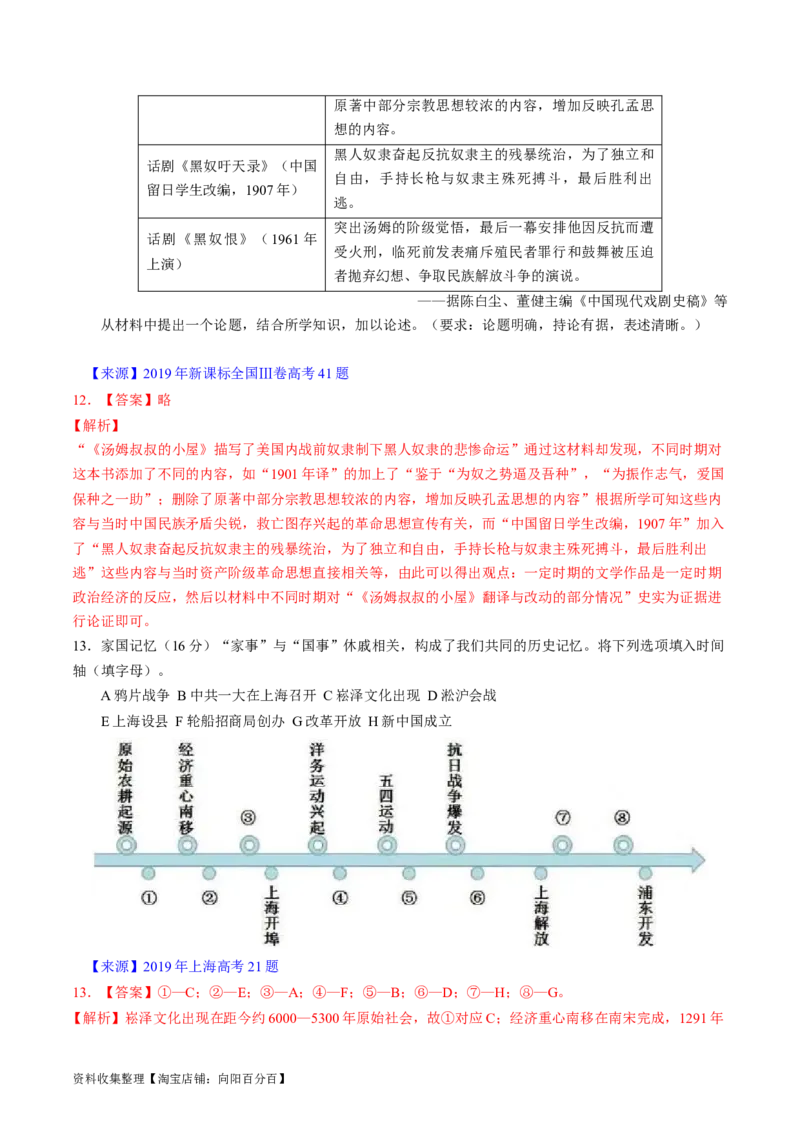 专题05晚清到清末民初的内忧外患与救亡道路（解析版）_07高考历史_通用版（老高考）复习资料_2024年复习资料_完五年（2019-2023）高考历史真题分项汇编（全国通用）