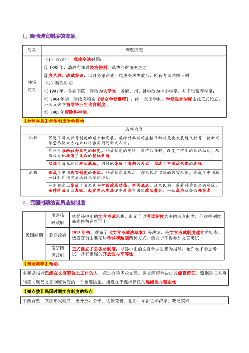 专题06探索求变&mdash;近现代中国的政治制度和社会治理（讲义）（原卷版）_07高考历史_2025年新高考资料_二轮复习_上好课2025年高考历史二轮复习讲练测（新高考通用）3379861