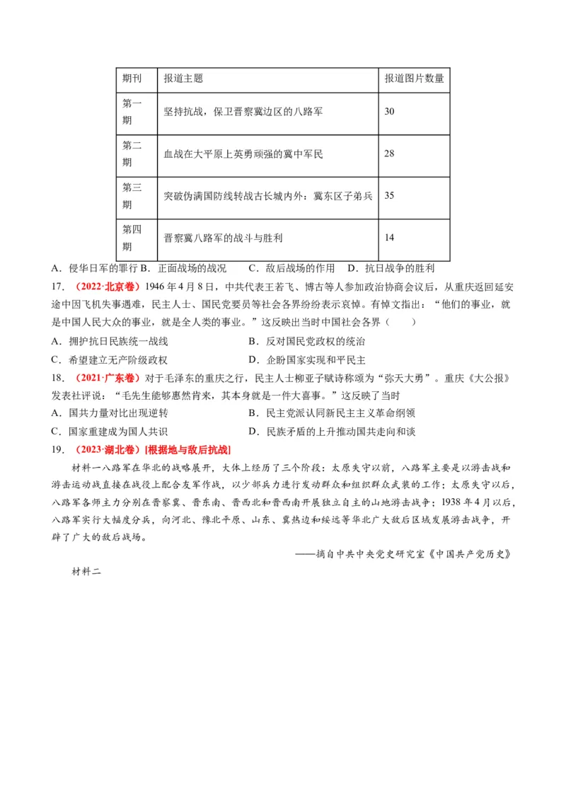 专题04近代中国的救亡图存（练习）（原卷版）_07高考历史_2024年新高考资料_2.2024二轮复习_2024年高考历史二轮复习讲练测（新教材新高考）