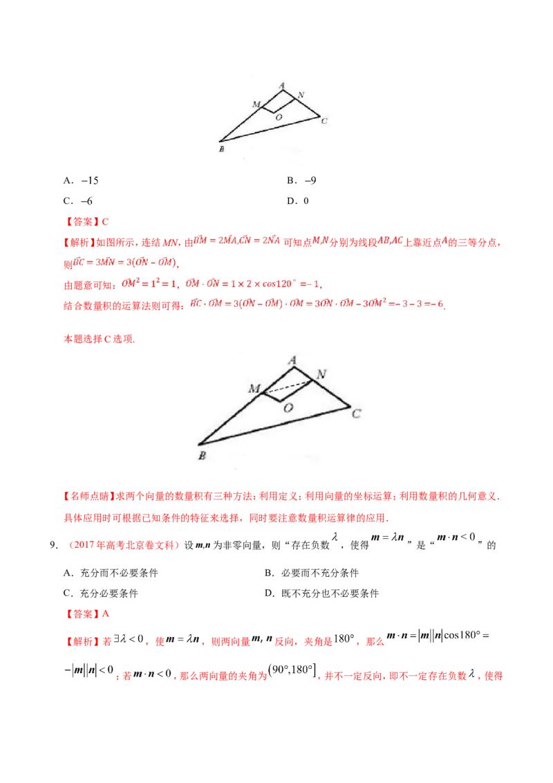 专题05平面向量-备战2019年高考数学（文）之纠错笔记系列（解析版）_02高考数学_新高考复习资料_2022年新高考资料_2022年一轮复习各版本_1.新高考2022年高考数学一轮复习_115