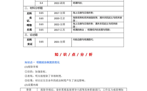 专题05+明清帝国+-+2023年高考历史二轮复习高频考点追踪分析与预测（全国通用）_07高考历史_通用版（老高考）复习资料_2023年复习资料