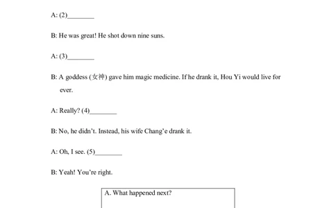 SectionA(1a&mdash;2d)_人教版英语八年级下册_旧版_4人教版英语8年级下册视频_人教英语八年级下课时练习（113份）_同步练习3_Unit6Anoldmantriedtomovethemountains练习（4份打包）