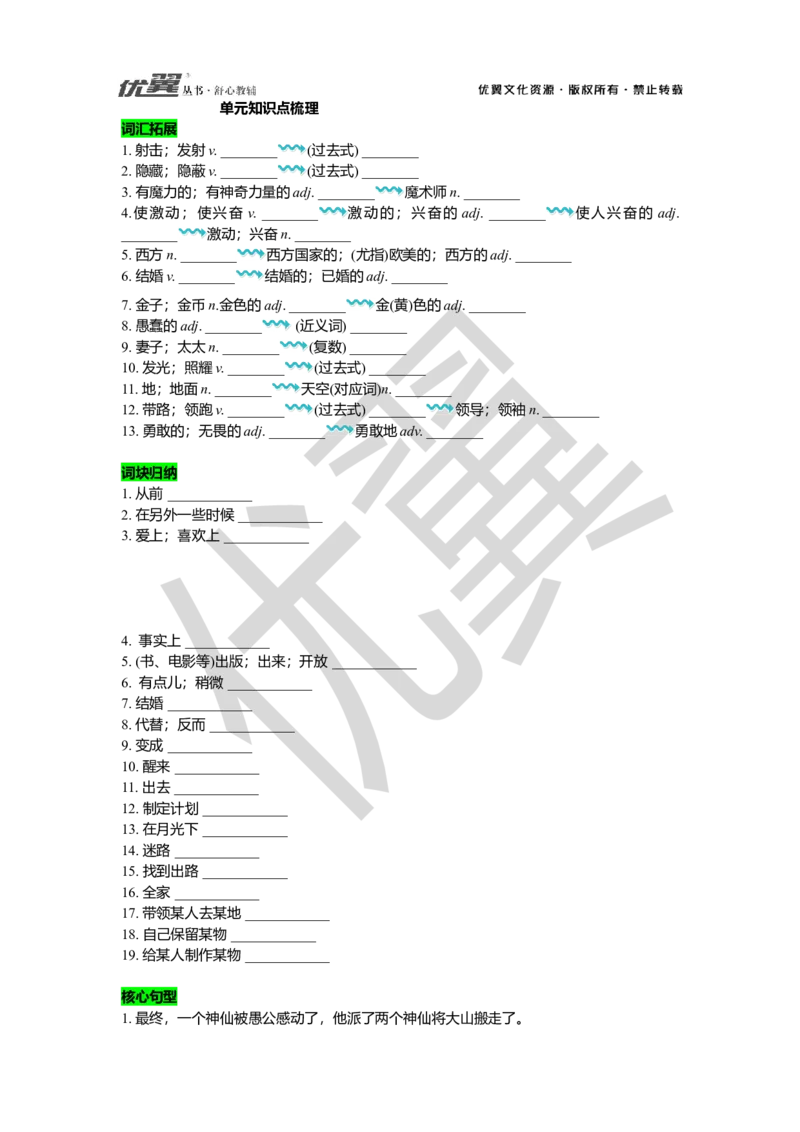 Unit6复习课件学生版_人教版英语八年级下册_2026春人教版英语八年级下册资料_人教八下（旧版）_06.英语8下教学资料PPT_人教版英语八年级下册教学资料（优翼）_八下unit6