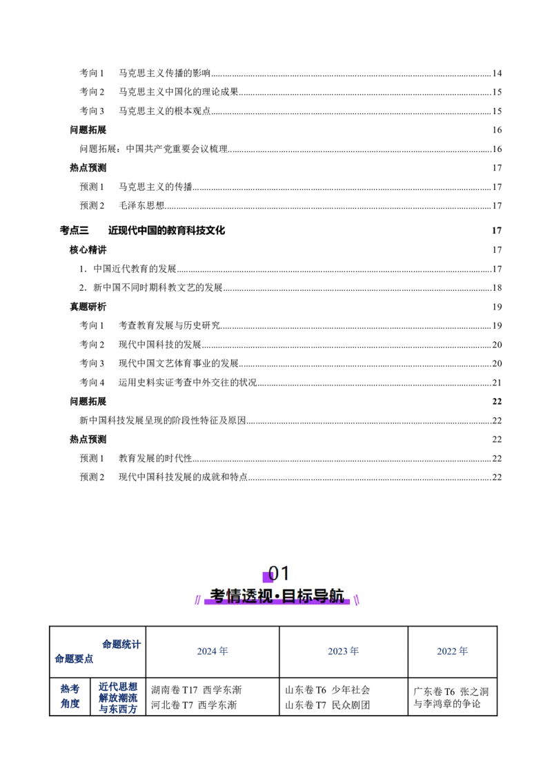 专题08与时俱进&mdash;&mdash;中国近现代的思想解放与科学文化（讲义）（原卷版）_07高考历史_2025年新高考资料_二轮复习_01高考语文等多个文件