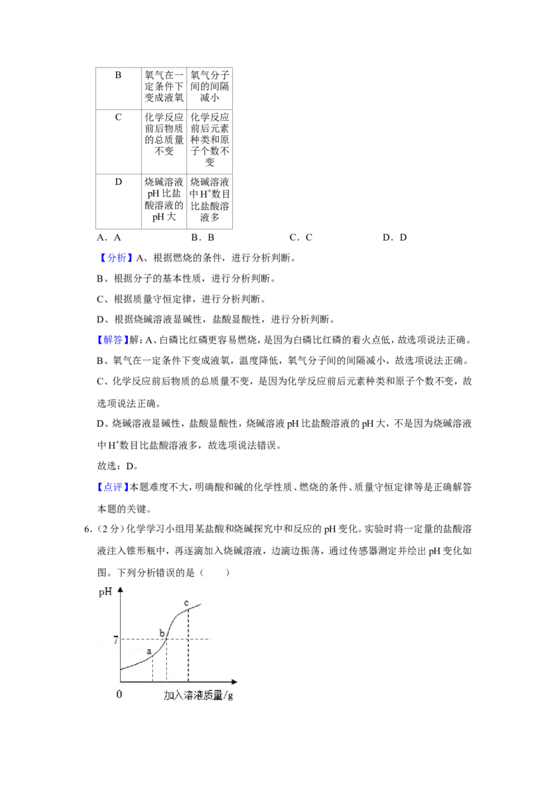 2022年贵州省黔西南州中考化学真题（解析）_贵州中考_5.贵州中考化学（2008-2025）_黔西南化学12-24