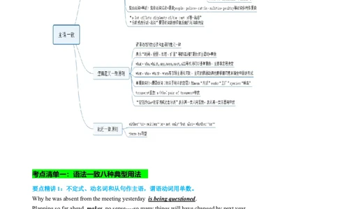 专题08主谓一致典型用法归纳（讲案）-口袋书2024年高考英语一轮复习知识清单（全国通用）原卷版_03高考英语_2025年新高考资料_一轮复习