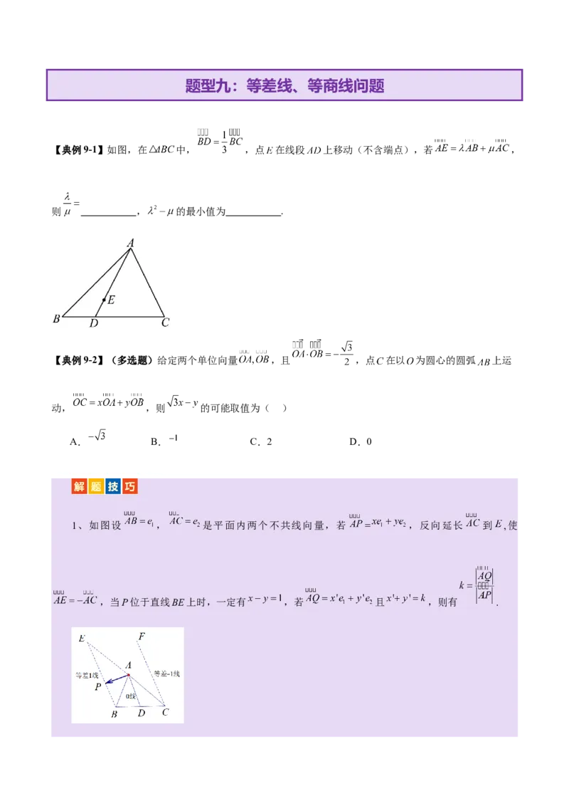 专题08平面向量小题全面梳理与精细分类（讲义）（原卷版）_02高考数学_2025年新高考资料_二轮复习_上好课2025年高考数学二轮复习讲练测（新高考通用）3379306
