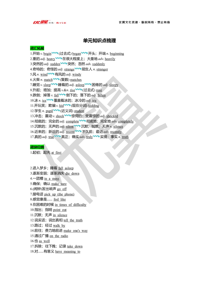 Unit5复习课件教师版_人教版英语八年级下册_2026春人教版英语八年级下册资料_人教八下（旧版）_06.英语8下教学资料PPT_人教版英语八年级下册教学资料（优翼）_八下unit5