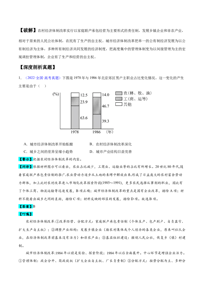 专题08中华人民共和国时期：新中国的成立与社会主义建设道路的探索和发展（原卷版）_07高考历史_新高考复习资料_2024年新高考复习资料_专项复习资料