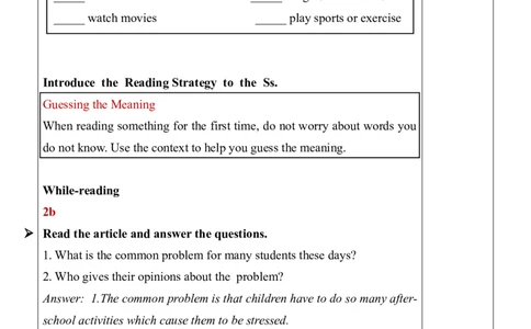 Unit4SectionB（2a-2e）教案_人教版英语八年级下册_2026春人教版英语八年级下册资料_人教八下（旧版）_01.英语8下-核心素养教案+PPT课件(第1套)_8下英教案（含核心素养）_Unit4