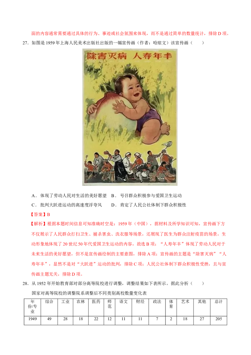 专题08与时俱进&mdash;&mdash;中国近现代的思想解放与科学文化（练习）（解析版）_07高考历史_2025年新高考资料_二轮复习_01高考语文等多个文件