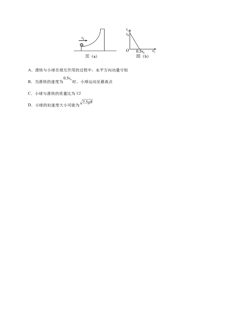 专题07动量定理动量守恒定律（练习）（原卷版）_03高考英语_2025年新高考资料_二轮复习_01高考语文等多个文件_上好课2025年高考物理二轮复习讲练测（新高考通用）