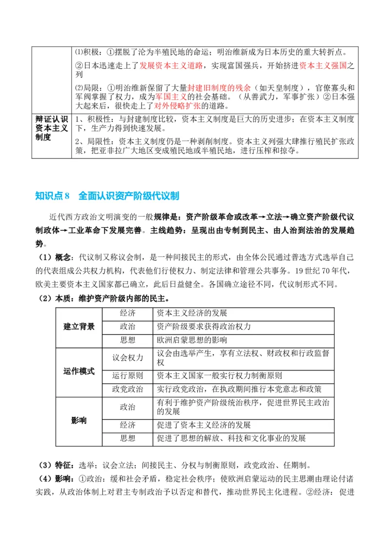 专题08++工场手工业时期：近代早期的西方世界+-2025年高考历史一轮复习知识清单_07高考历史_2025年新高考资料_一轮复习_2025年高考历史一轮复习知识清单（完结）