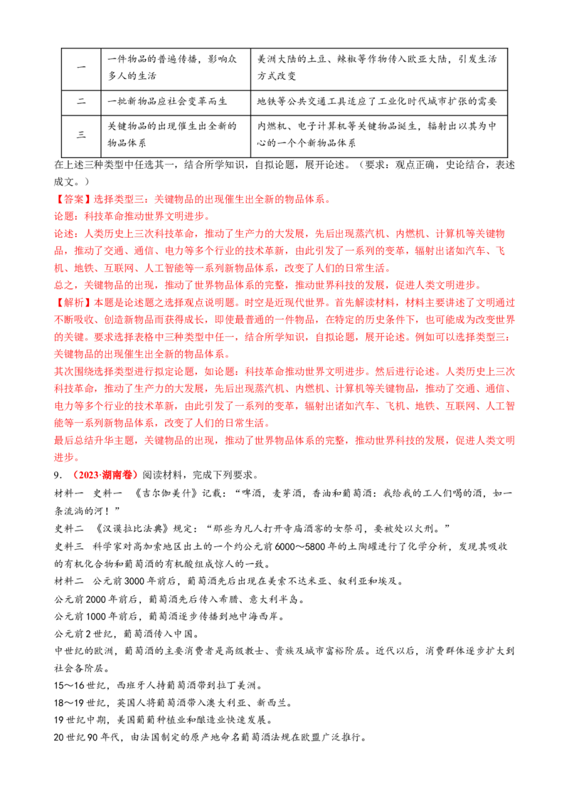 专题08文字材料型非选择题（解析版）_07高考历史_2025年新高考资料_二轮复习_01高考语文等多个文件_2025年高考历史二轮热点题型归纳与变式演练（新高考通用）
