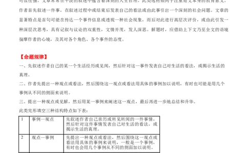 专题07：完形填空夹叙夹议文应试策略（二）（解析版）-2023年高考英语二轮复习讲练测（新高考专用）_03高考英语_新高考复习资料_2023年新高考资料_二轮复习