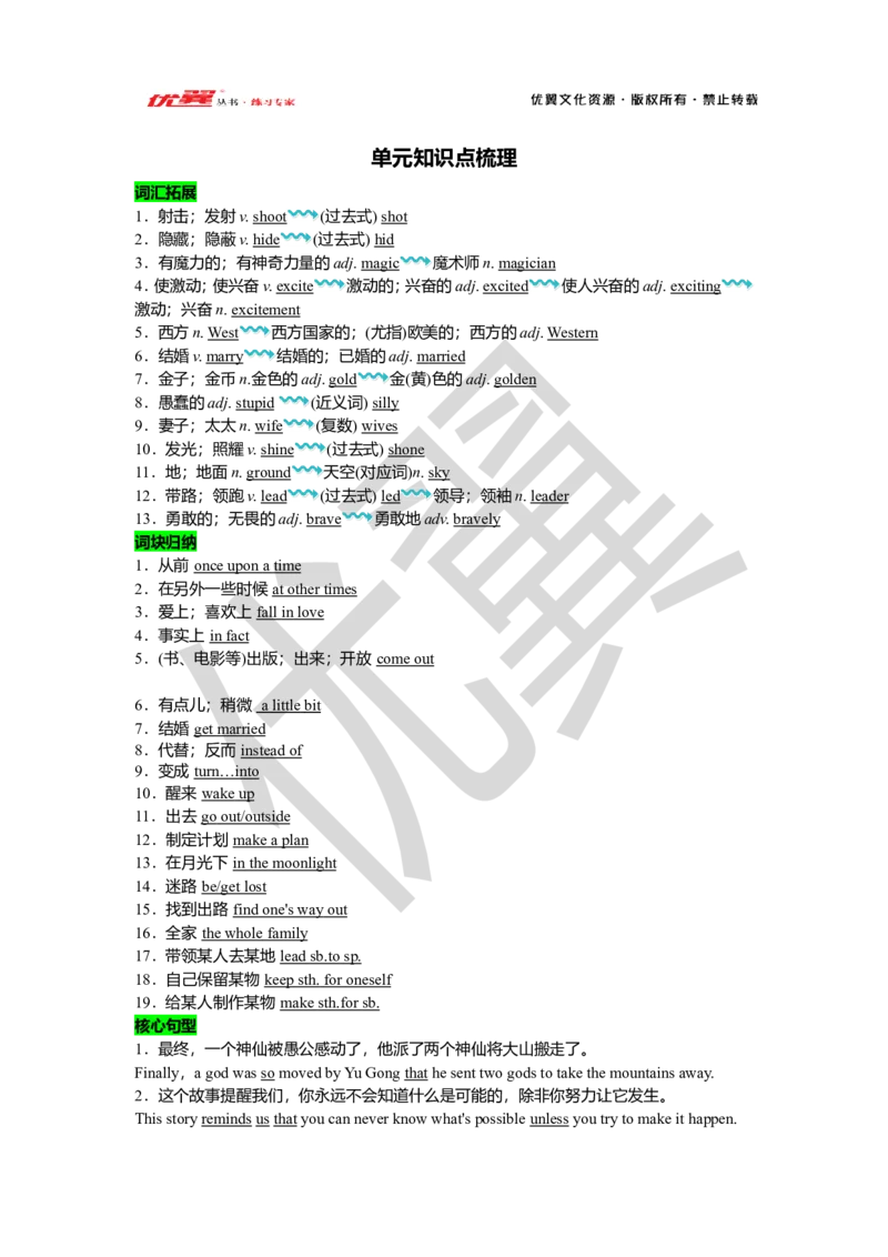 Unit6复习课件教师版_人教版英语八年级下册_2026春人教版英语八年级下册资料_人教八下（旧版）_06.英语8下教学资料PPT_人教版英语八年级下册教学资料（优翼）_八下unit6