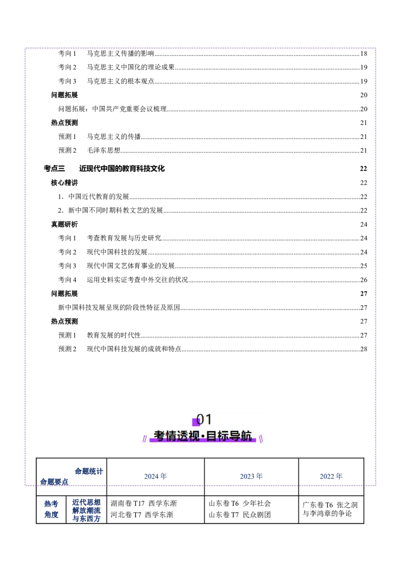 专题08与时俱进&mdash;&mdash;中国近现代的思想解放与科学文化（讲义）（解析版）_07高考历史_2025年新高考资料_二轮复习_01高考语文等多个文件